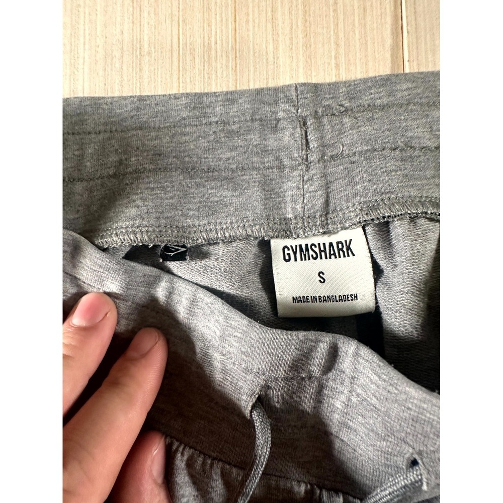 Gymshark Jogger Pants Mens Small Gray Embroidered Skinny Legs Pockets Drawstring - Picture 4 of 4